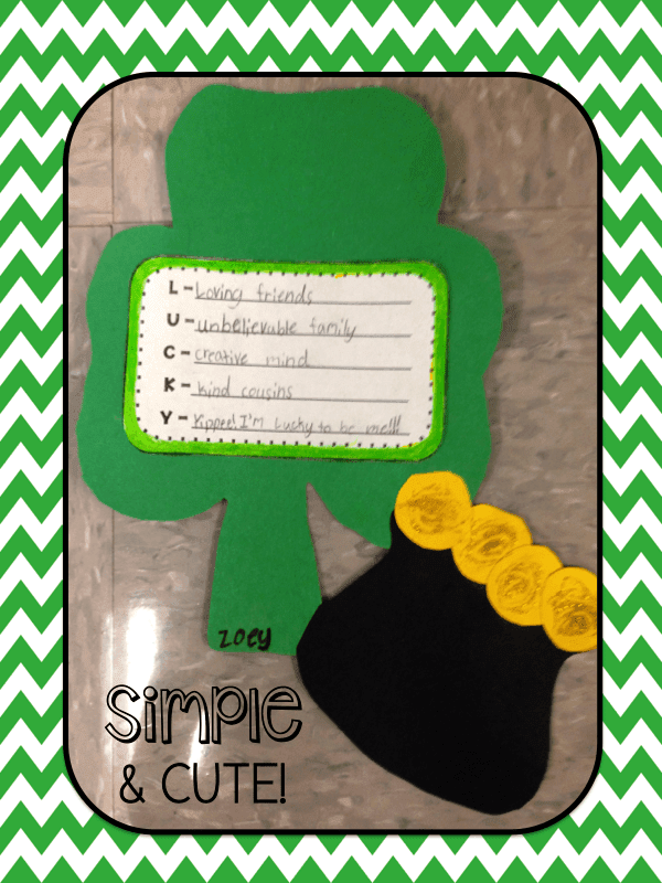 Mrs. MeGown's Second Grade Safari LUCKY Acrostic Poem Craftivity FREE