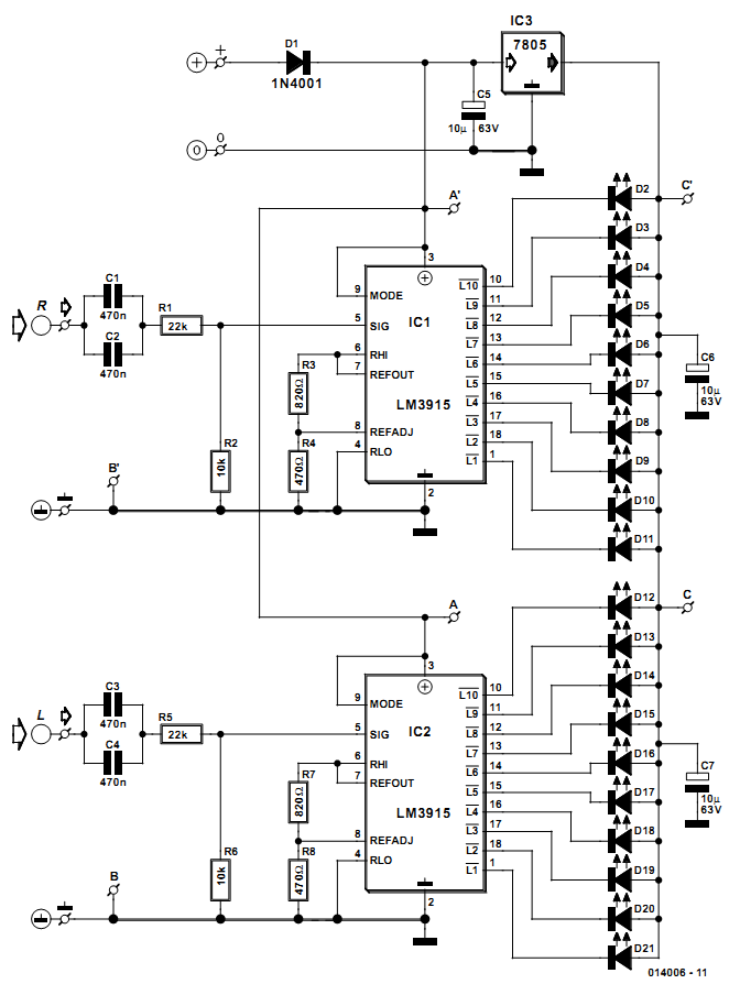 Stereo Vu Meter Circuit Diagram - Headcontrolsystem