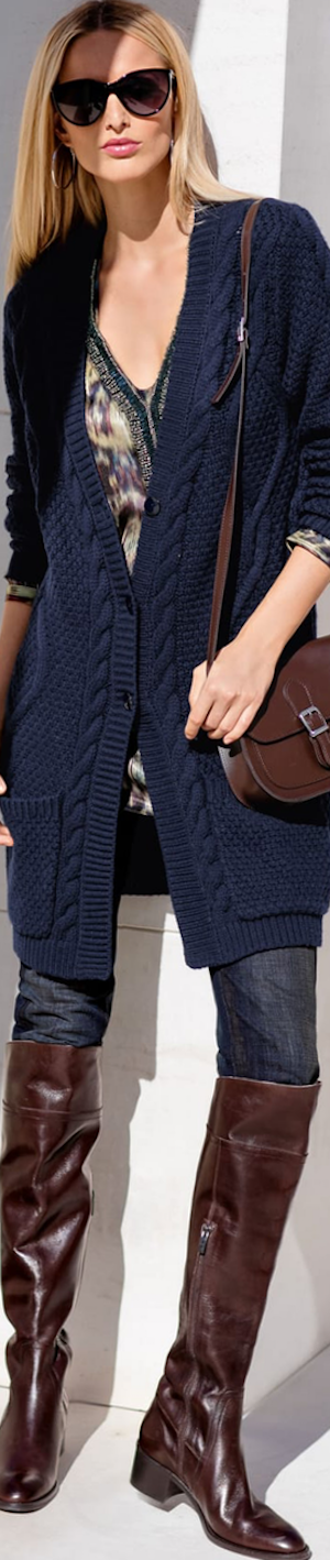 Madeleine Navy Blue Cardigan