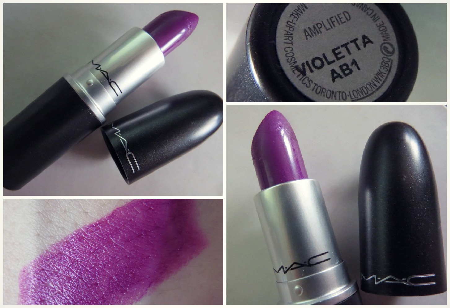 MAC Violetta Amplified Lipstick Review.