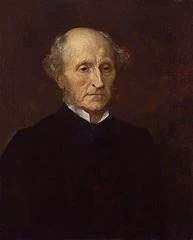 Portretul filosofului britanic John Stuart Mill