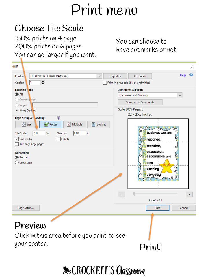 Make it a Poster! Crockett's Classroom