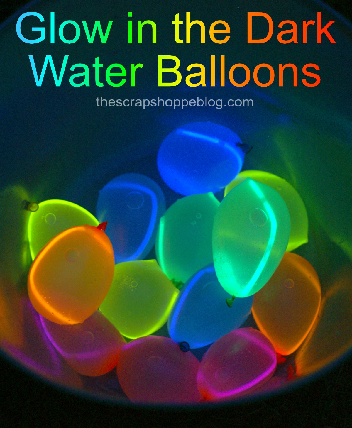 Glow in the dark water balloons