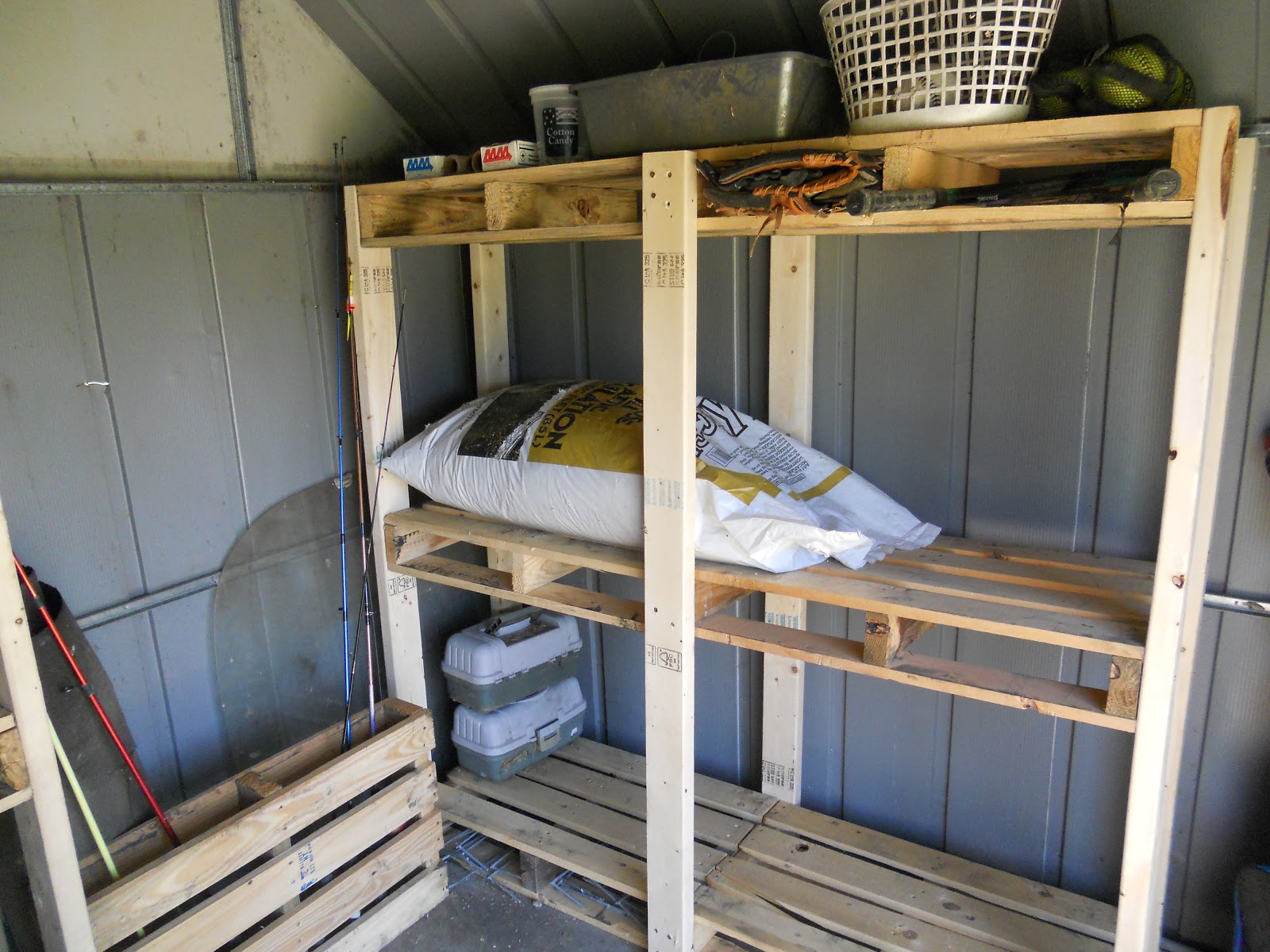 Pallet Palace Storage Shed Organization System from Upcycled Pallets