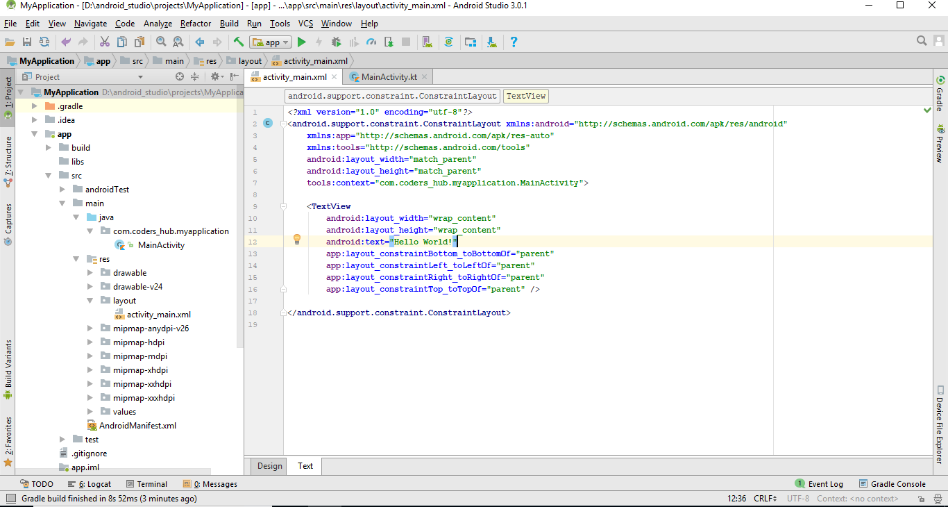 Build first Android app with Kotlin | Coders Hub: Android Code Examples ...