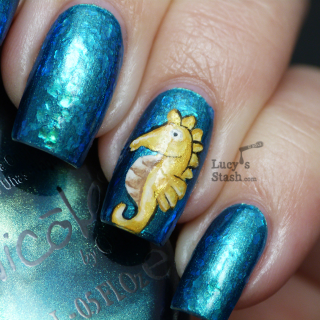 Lucy's Stash - Seahorse manicure