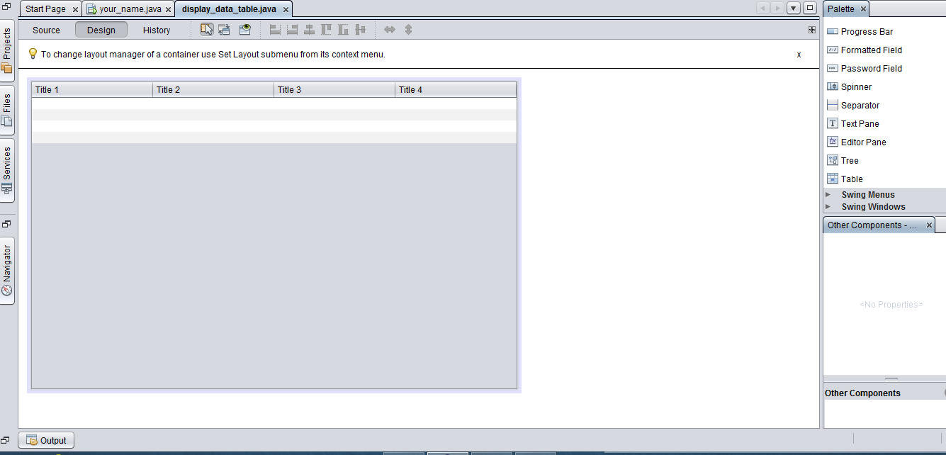 How To Display Data In Database Using Java Netbeans Table Source Code