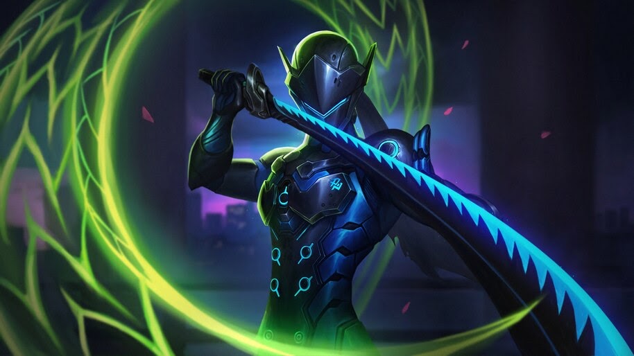 Genji, Katana, Overwatch, Girl, 4K, #5.1243