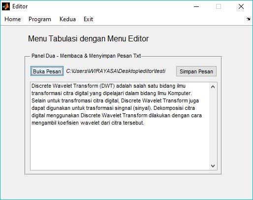 Membaca Dan Menyimpan File Txt Dengan Matlab Ketutrare