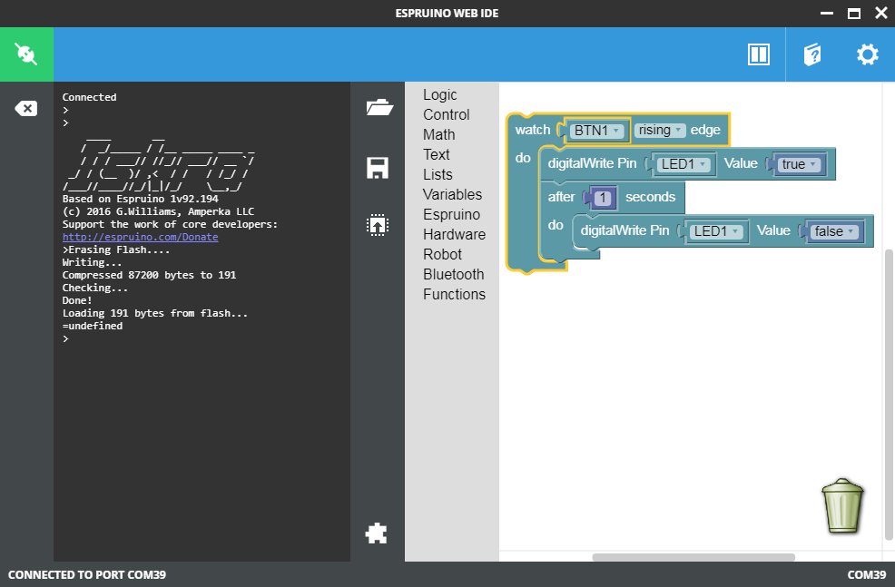 Espruino web ide на русском. False connect. Disinformation social media. Ide для веба. Progress database.