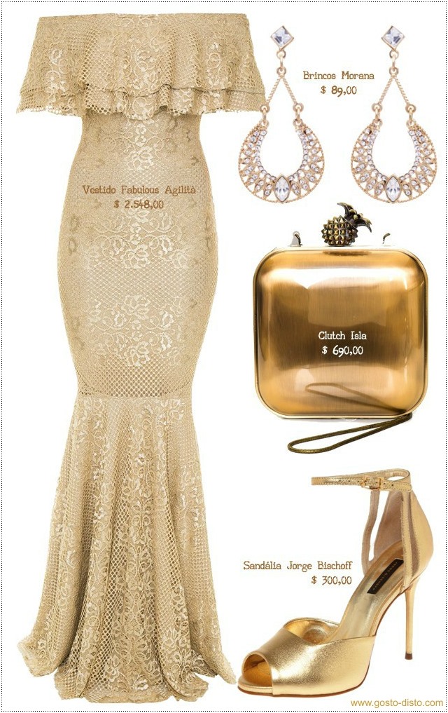 vestido dourado para reveillon