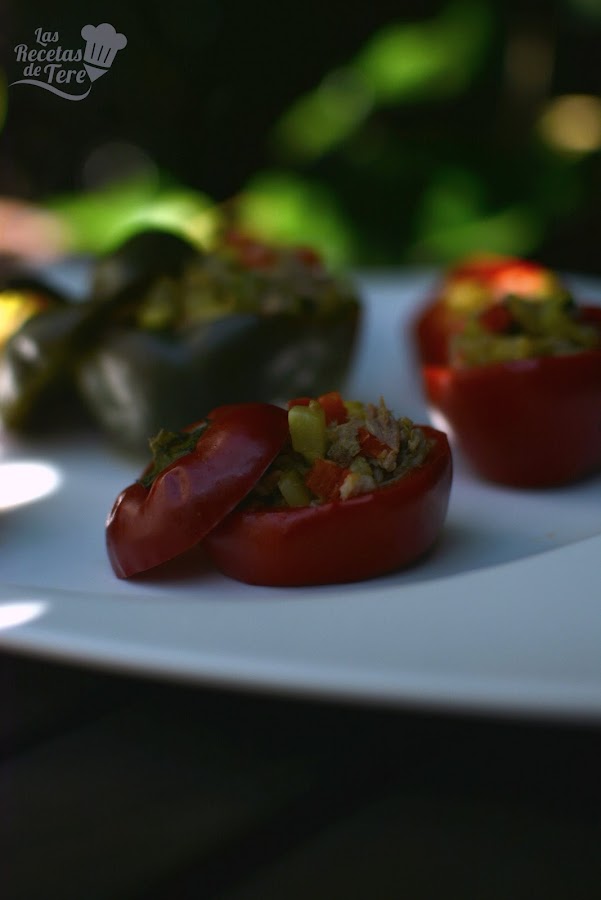 Pimientos cherry rellenos con guiso de vegetales y atún tererecetas 03