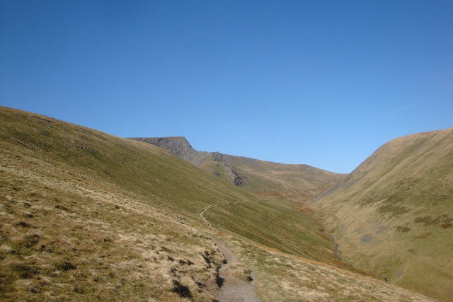 first glimpse of sharp edge, blencathra, lake district