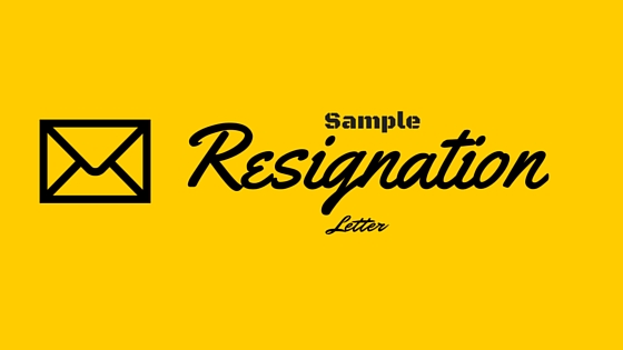 example resignation letter