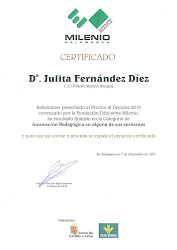 Finalista en el Premio al docente 2010 en Castilla y León