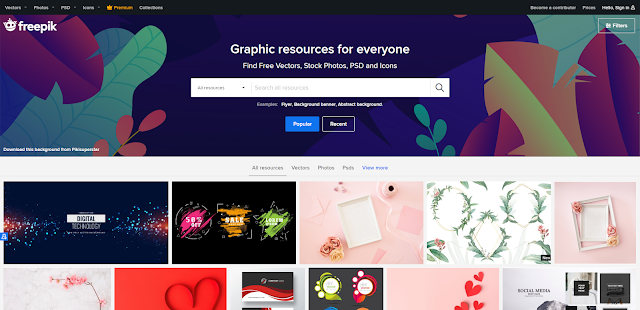 Freepick.com free vector sites, free vector resources