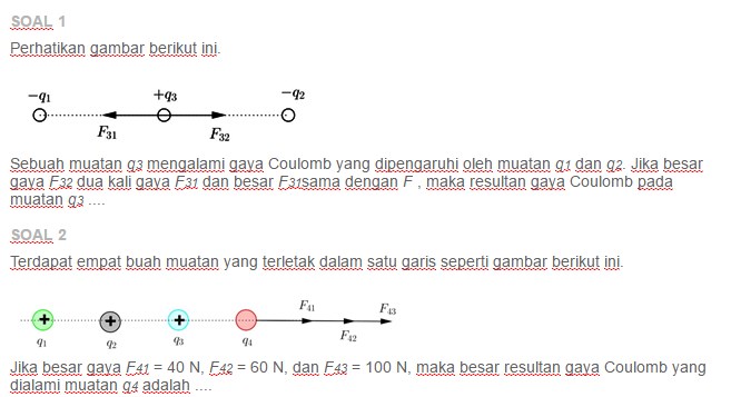 Resultan Gaya Coulomb