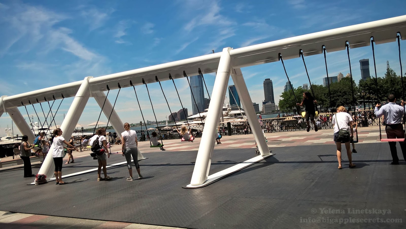 Big Apple Secrets Musical Swings near Brookfield Place