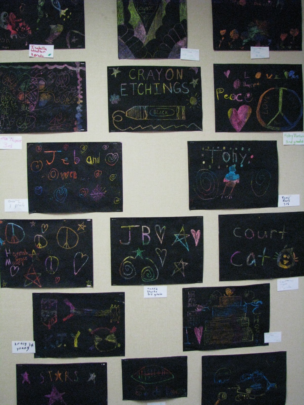 Yankeetown Art Crayon Etching