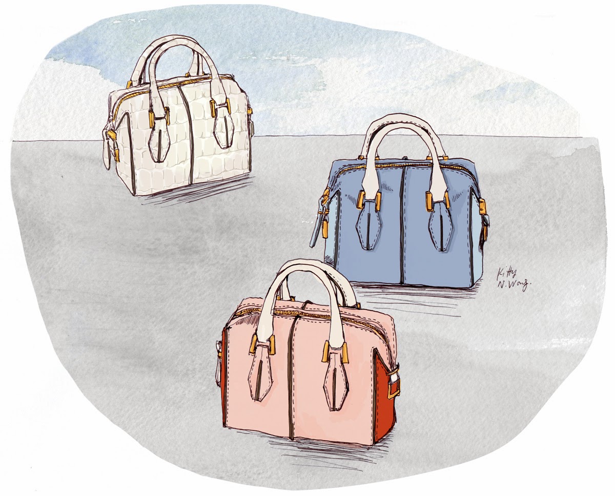 Kitty N. Wong / Tod's D-Cube Micro Bowler Fashion Illustration #bags