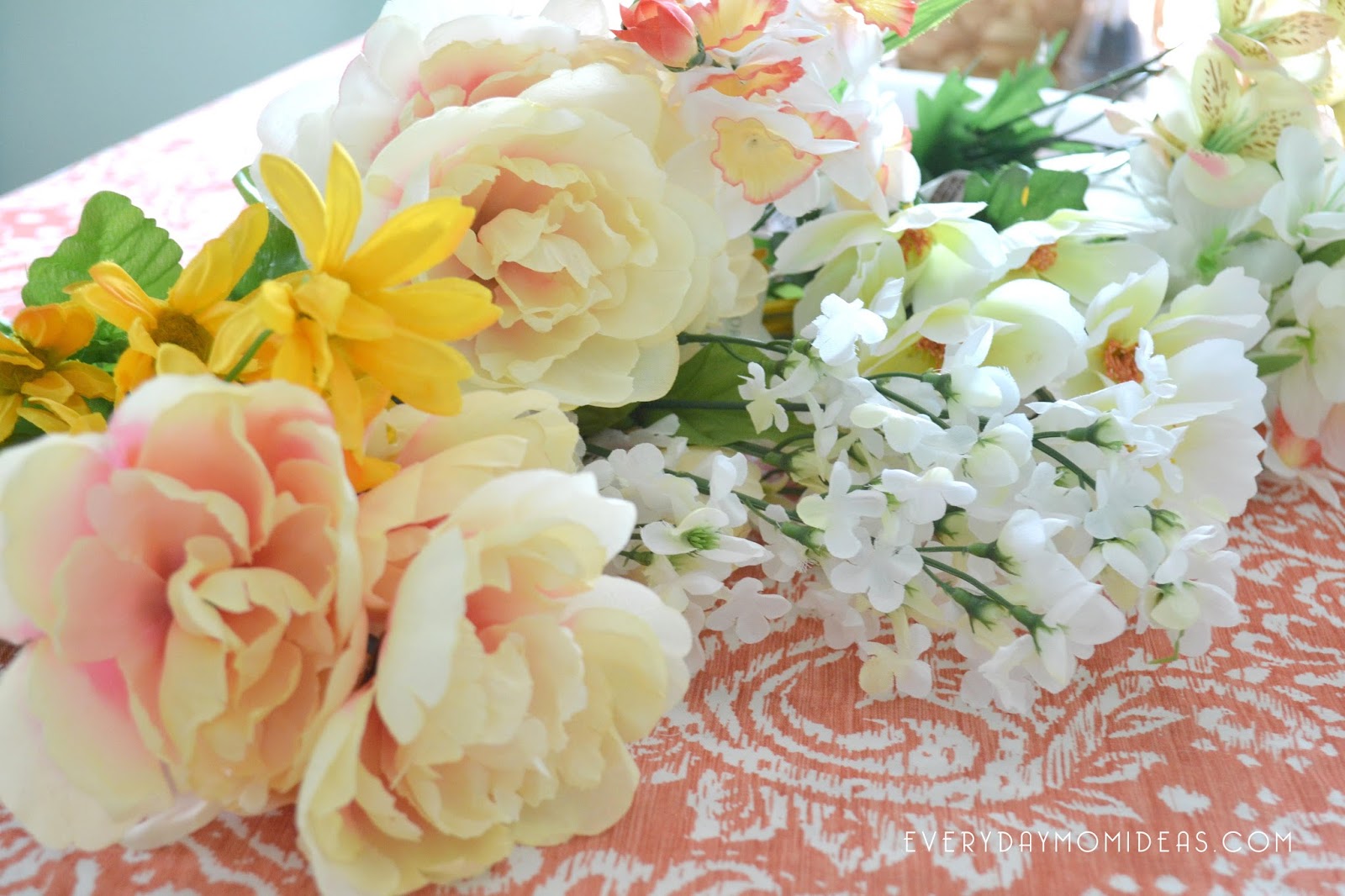 Diy Fl Baby Mobil Chandelier Full Tutorial Everyday Mom Ideas I Was Surprised At How Many Flowers There Were To Choose From The Dollar Planning On Ing My Fake Elsewhere Thinking Would Not