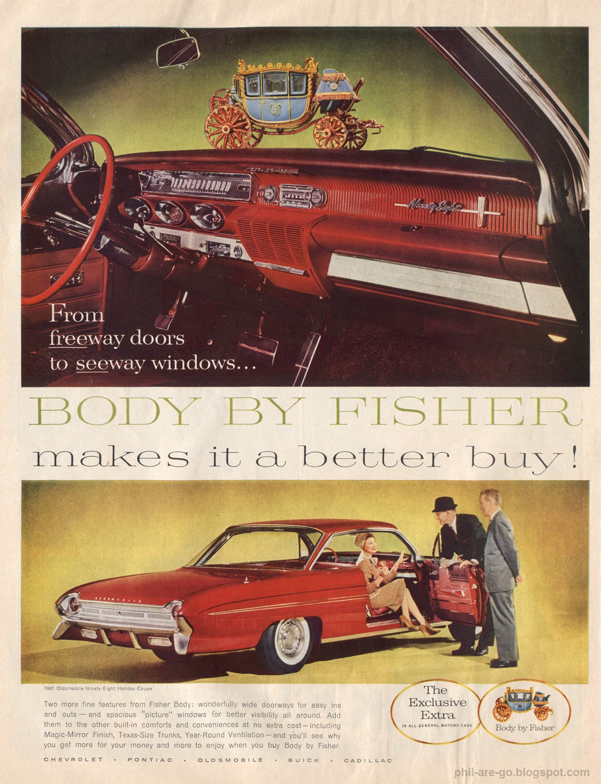 Phil Are Go! Body by Fisher, the Exclusive Extra Feeling wanty.