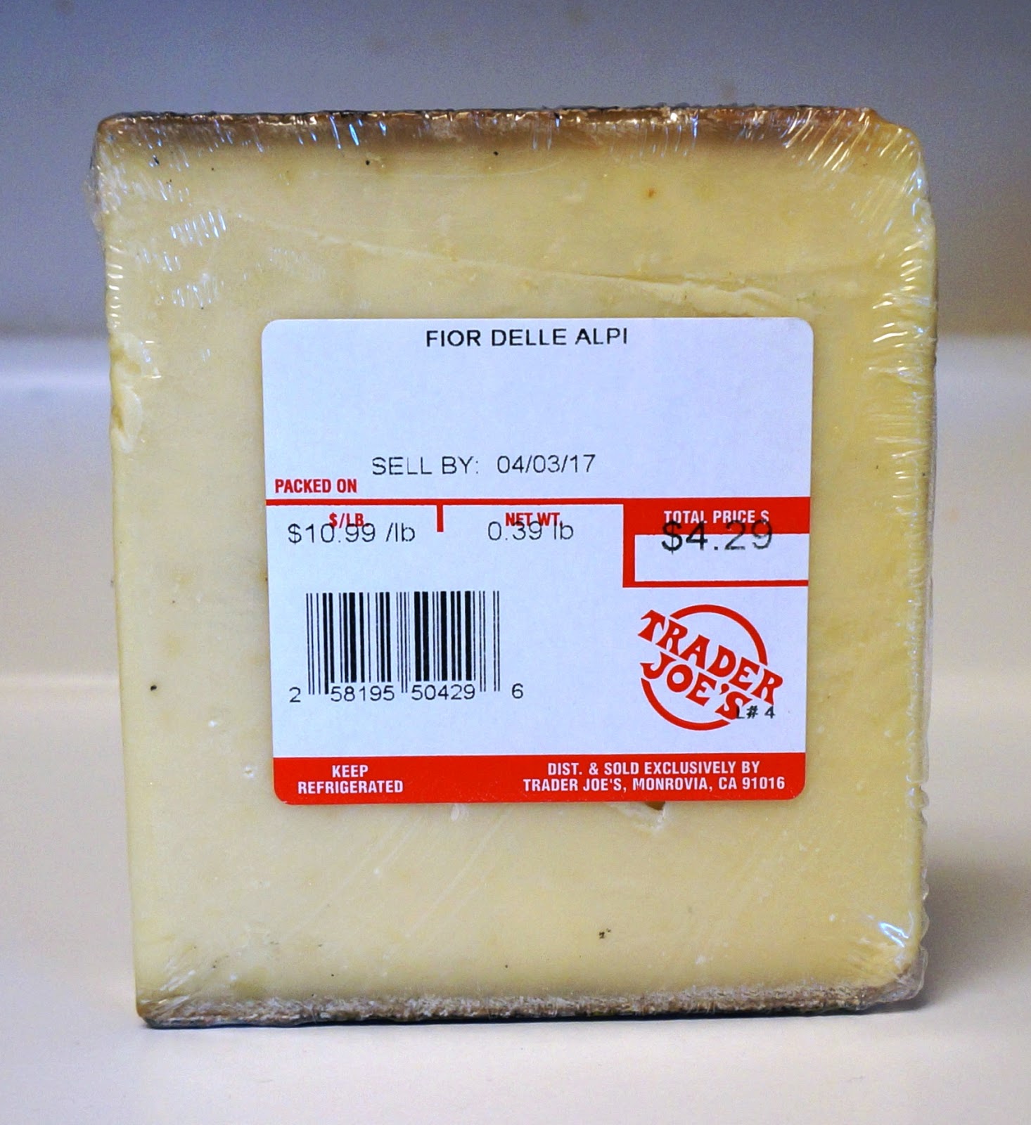 Exploring Trader Joe's Trader Joe's Fior Delle Alpi Raw Milk Cheese