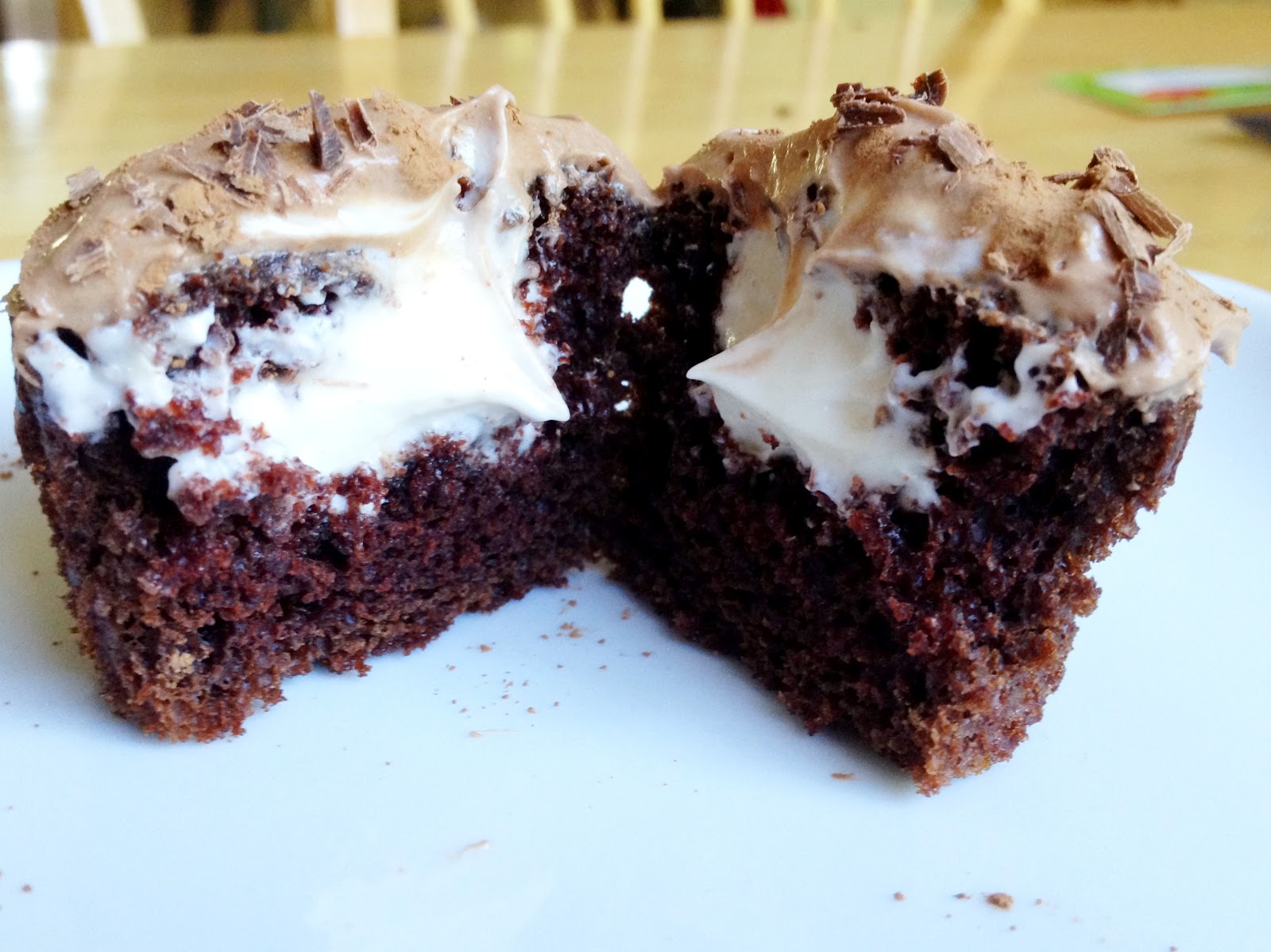 Chocolate cupcakes with marshmallow creme filling and chocolate frosting Adventures in Married
