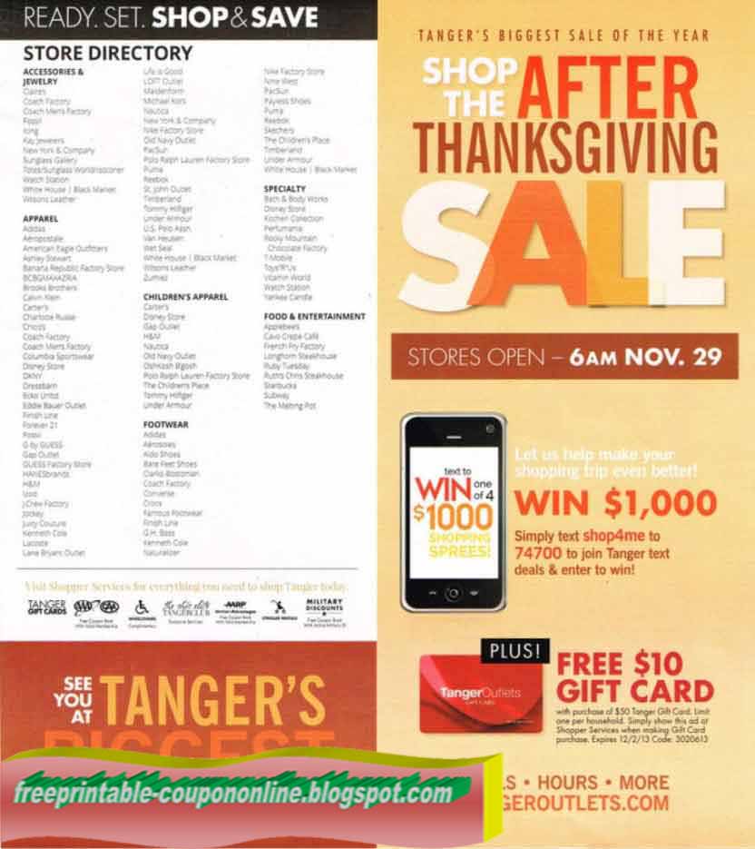 Printable Coupons 2019 Tanger Outlet Coupons