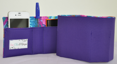 handbag organizer, purple, roll-up style