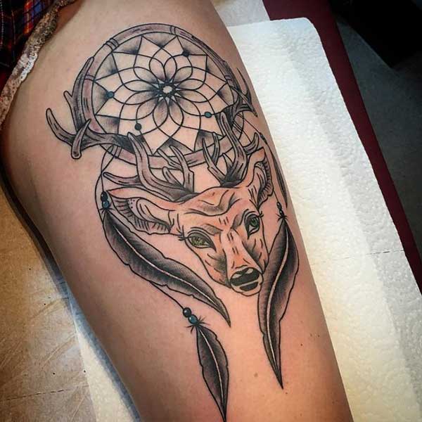 dreamcatcher deer tattoo dreamcatcher deer tattoo