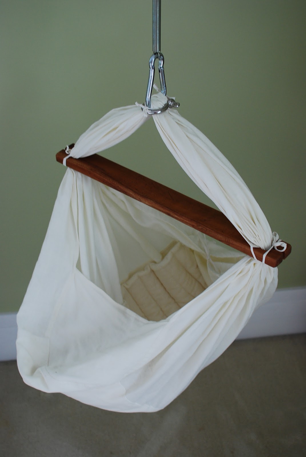 Stand and Deliver Linen baby hammock for sale