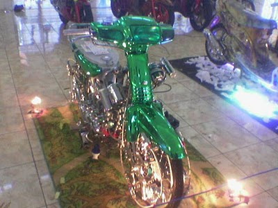 Modifikasi Motor Honda Grand Chrome hijau