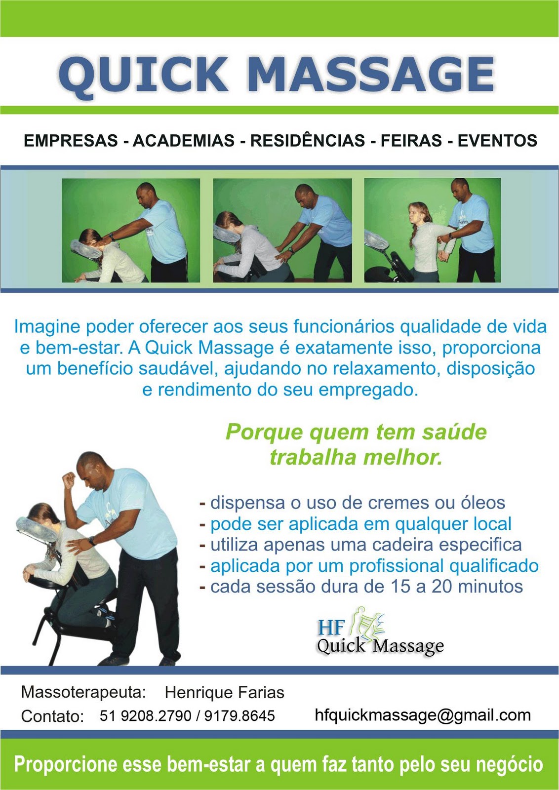 Anuscap designer Flyer digital 'HF Quick Massage'