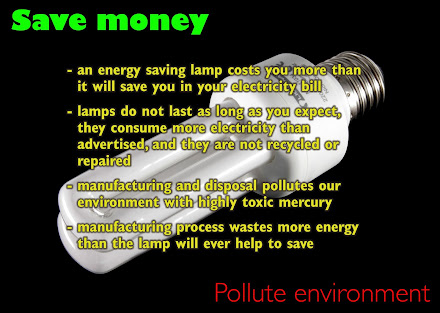 Energy saving light bulbs pollute
