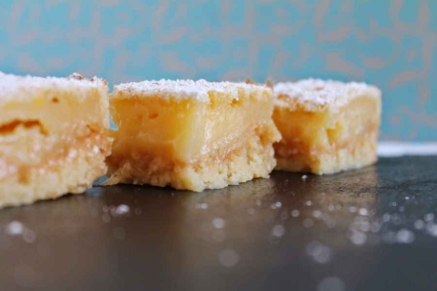 Lemon bars o barritas de limón 