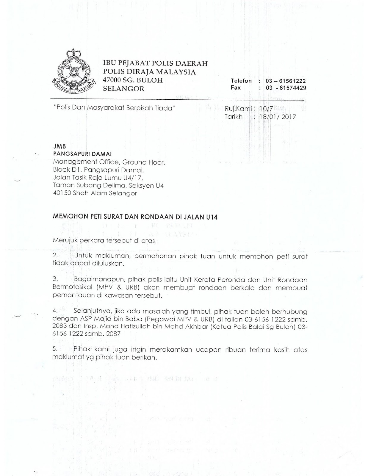 Surat Rasmi Permohonan Penyata Bank