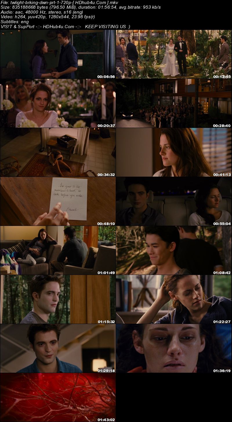 The Twilight Saga Breaking Dawn Part 1 (2011) 300Mb English 480p BluRay Esubs Download