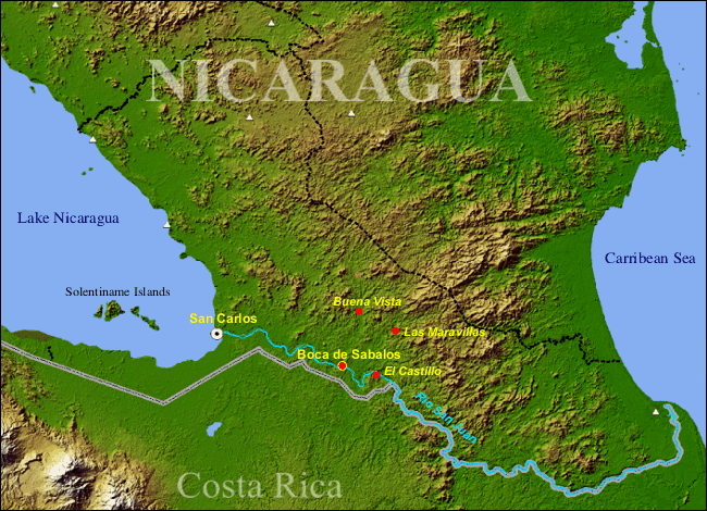 Large detailed map of Nicaragua with cities and towns Map, Detailed map, Nicarag