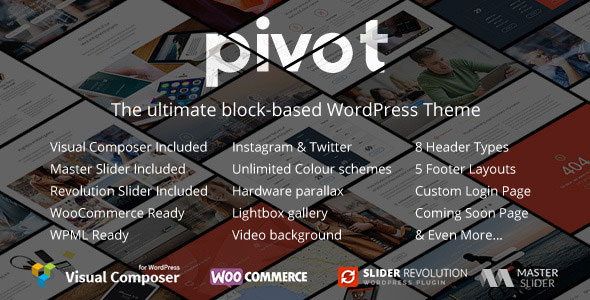 Free Download Pivot V1.4.11 Responsive Multipurpose WordPress Theme