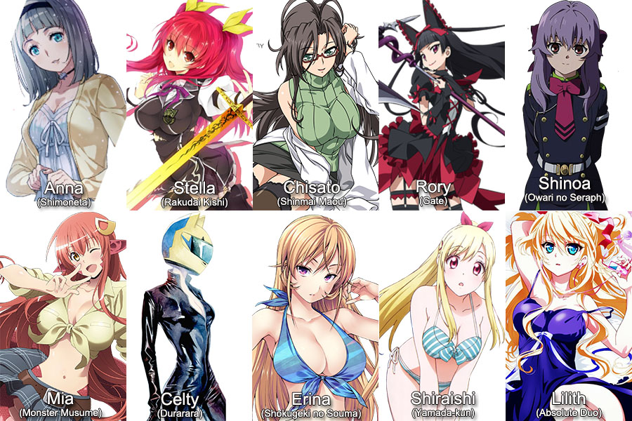 TOP 15 Waifus de Acordo com a Galera do Discord! - Anime Center BR