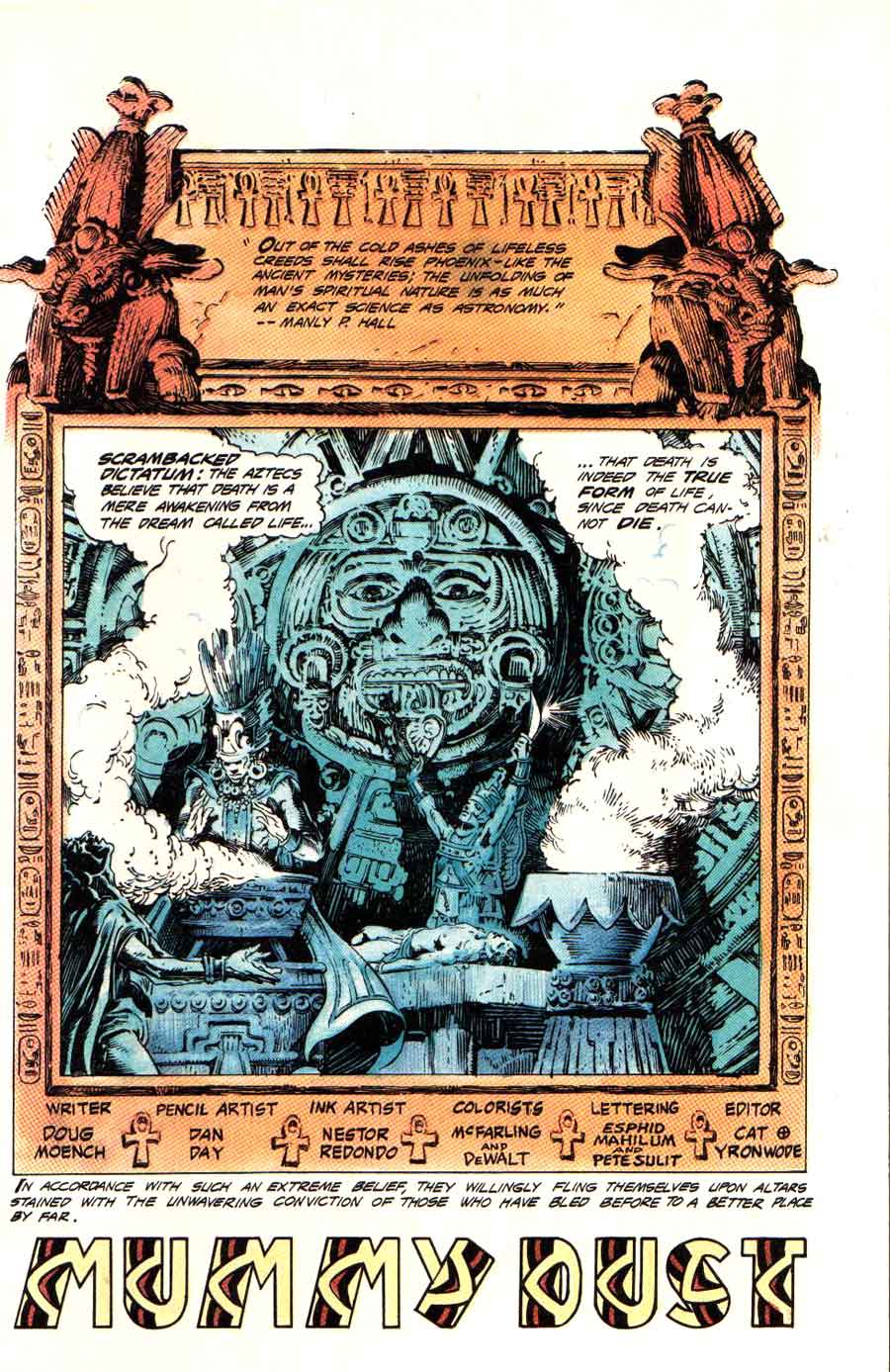 Aztec Ace #3 Eclipse 1980s comic book page by Nestor Redondo