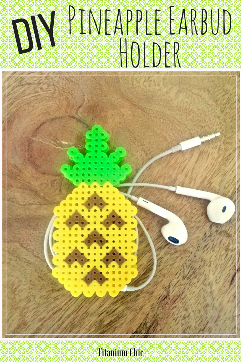 DIY Pineapple Earbud Holder Titanium Chic