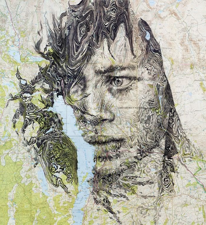 This Artist Draws Incredible Portraits on Maps