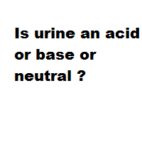 Is urine an acid or base or neutral ? Is urine an acid or base or neutral ?