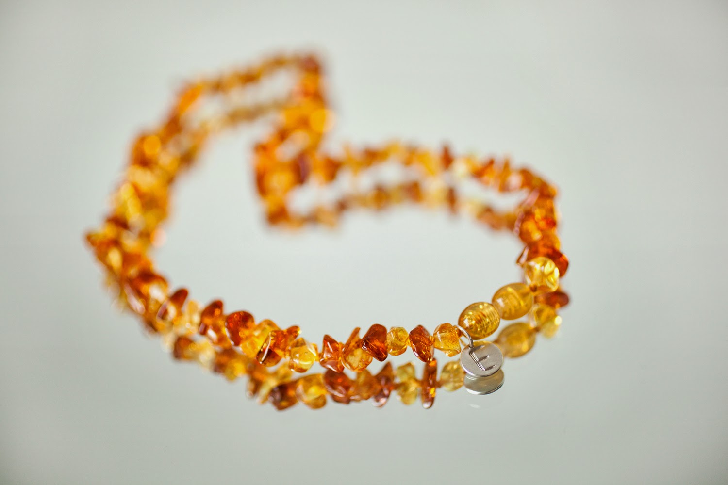 Perzonalized amber teething necklace