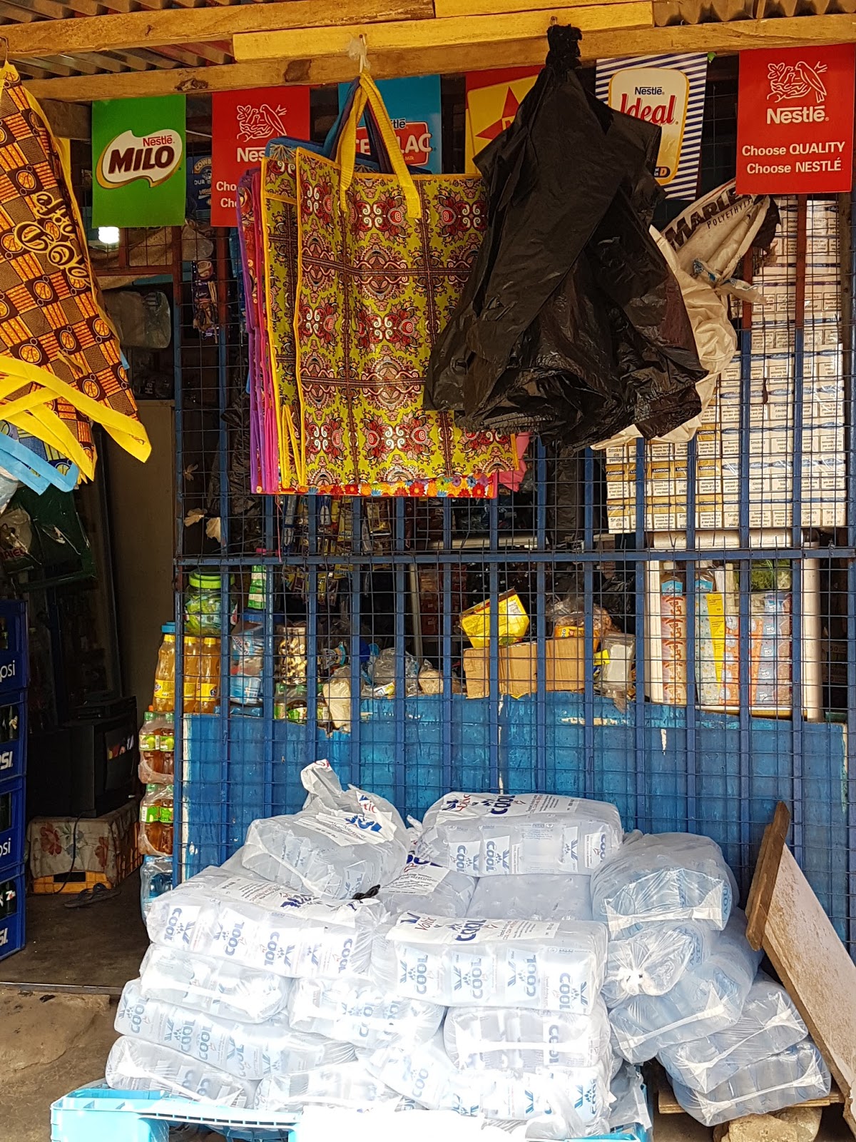 Charlotte... on the go! 'Ghana must go' bags