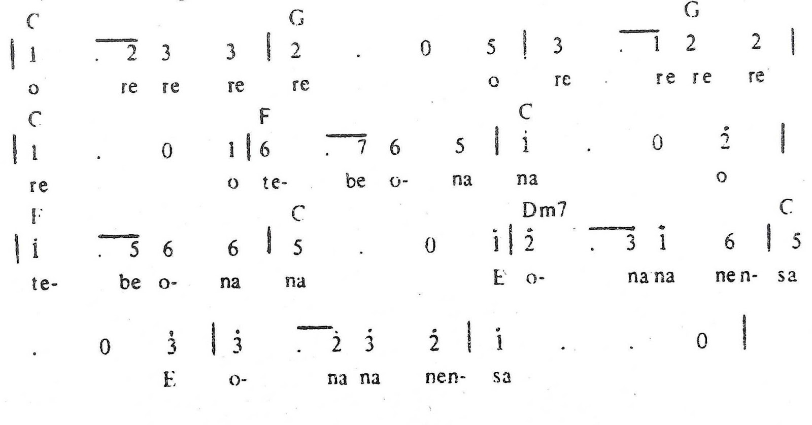 Chord & Arti Lirik Lagu Nusa Tenggara Timur: O Re Re + Not Angka Chord & Arti Lirik Lagu Nusa Tenggara Timur: O Re Re + Not Angka