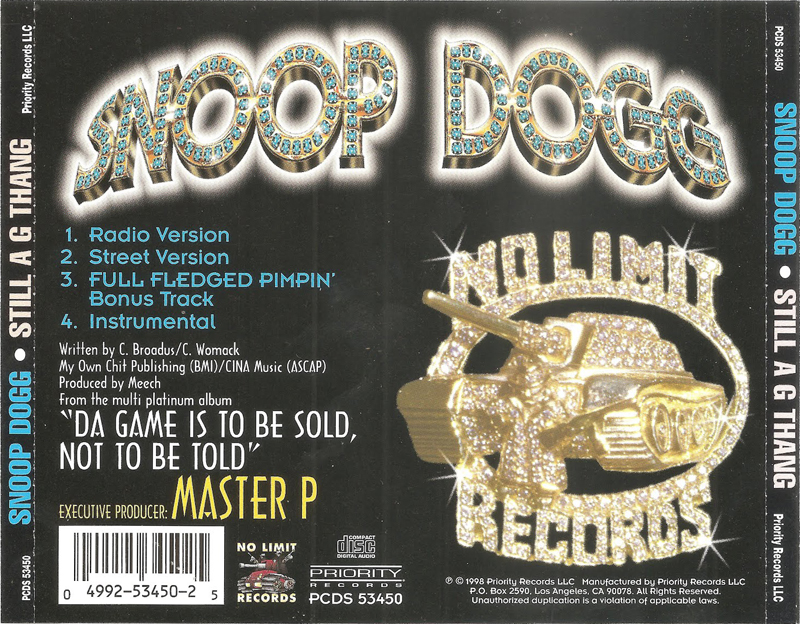 Promo, Import, Retail CD Singles & Albums Snoop Dogg Still A G Thang