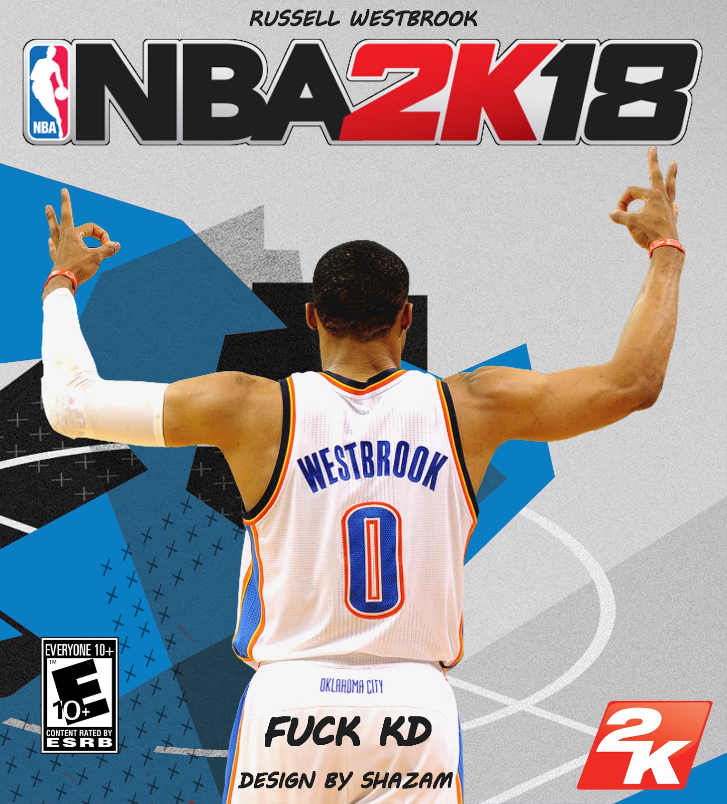 NBA 2K18 Custom Cover Art Featuring Russell Westbrook